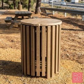 Papereres de plàstic reciclat amb tapa model Leire 
